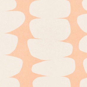 (L) Warm Minimal Abstract Organic Zen Pebbles 6B Peach Fuzz #peachfuzzwallpaper #minimalabstract #warmminimalism