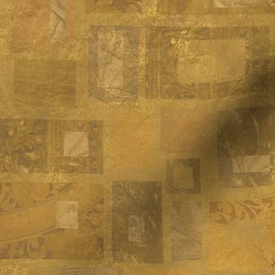 [L] Warm Golds Photo Mosaic - Klimt-Inspired Art Nouveau Dreams