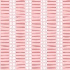 dot and line stripes/peach