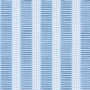 dot and line stripes/blue