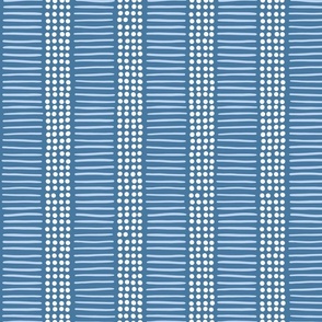 dot and line stripes/dark blue