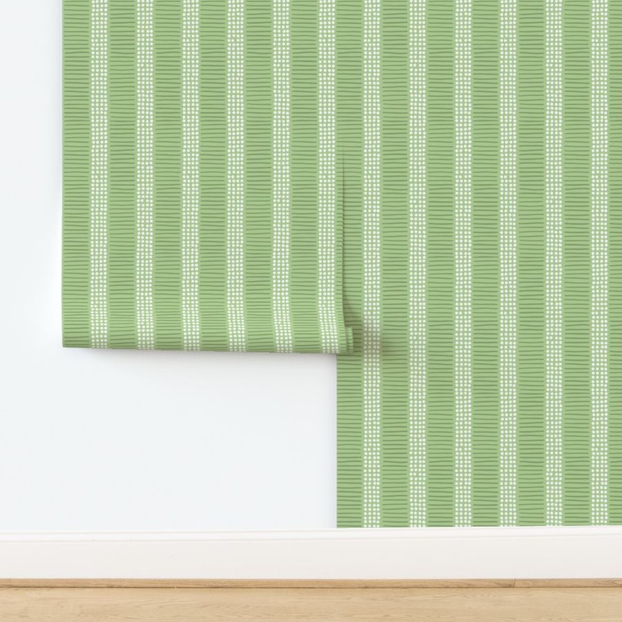 dot and line stripes/spring green