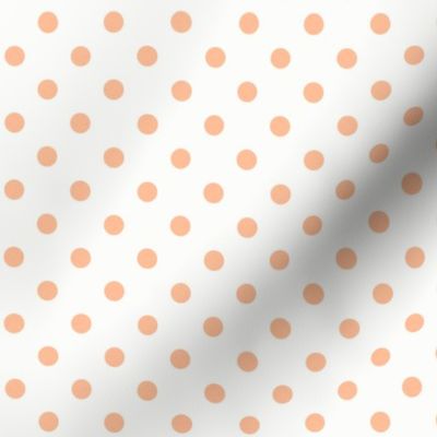 Dotty: Peach Fuzz & White Polka Dot, Dotted