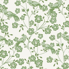medium whimsical chinoiserie // forest shade green