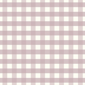1 inch Large Soft dusty violet gingham check - lilac lavender pastel cottagecore nursery baby girl country plaid - perfect for wallpaper bedding tablecloth