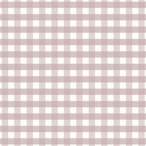1/4 inch Small Soft dusty violet gingham check - lilac lavender pastel cottagecore nursery baby girl country plaid - perfect for wallpaper bedding tablecloth kopi