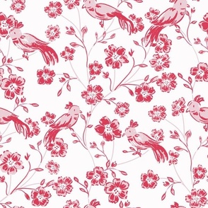 medium whimsical chinoiserie // pink and red