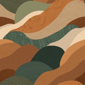 Warm Minimalism Hills Landscape