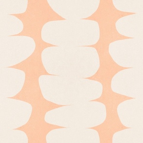 (M) Warm Minimal Abstract Organic Zen Pebbles 6B Peach Fuzz #peachfuzzwallpaper #minimalabstract #warmminimalism #retrowallpaper
