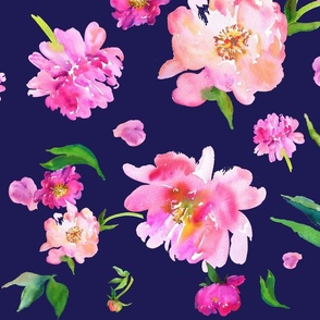 Peonies (blue)