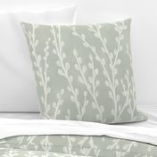 Dusty-sage-can-be-warm pussy willows watercolor warm minimalist wallpaper design