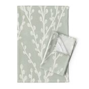 Dusty-sage-can-be-warm pussy willows watercolor warm minimalist wallpaper design