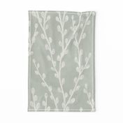 Dusty-sage-can-be-warm pussy willows watercolor warm minimalist wallpaper design