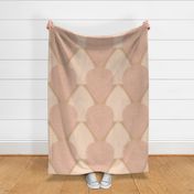 Floral Buds minimal - brown, yellow, pink, taupe LARGE SCALE