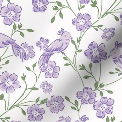 medium whimsical chinoiserie // lavender and green