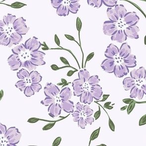 large chintz blooms // lavender and green