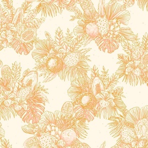 Gold on peachy Pink - Paradise 