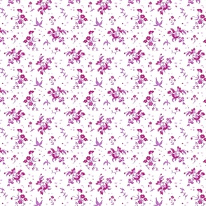 Chintz Magenta Pink - Small Scale