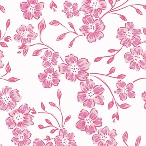 medium chintz blooms // pink
