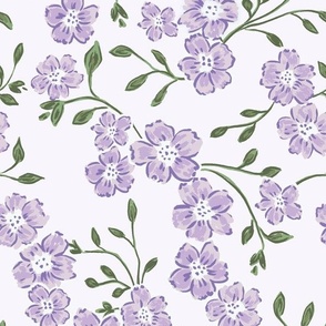 medium chintz blooms // lavender and green