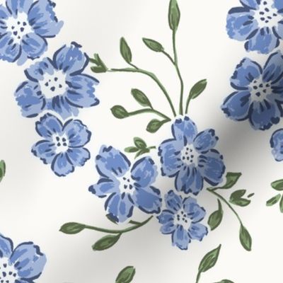 medium chintz blooms // blue and green