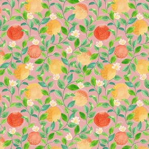 Orange Blossoms pink Large 18x18