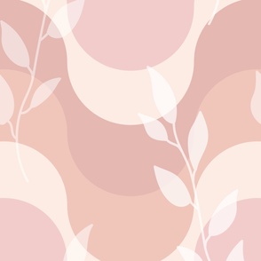 XL / Rolling Hills - Pink - Geometric - Mauve - Waves - Curves - Retro - Vintage - Wallpaper - Warm Minimalist - Three Dimensional - Movement