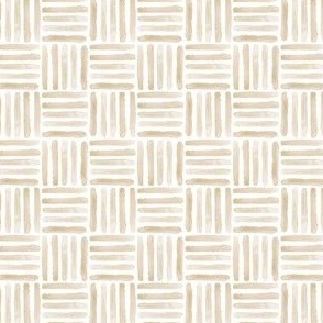 Basket weave tiles warm minimalism watercolor sand beige created using watercolor, small scale