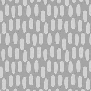 MidMod Funky Imperfect Ovals Blender Pattern // Gray, Silver // Small Scale - 990 DPI