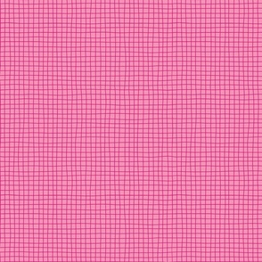  Dark pink grid over light pink
