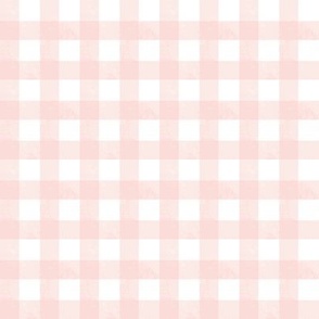 Small // Sweet Soft Pink Watercolor Plaid on White