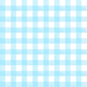 Small // Sweet Sunday Blue Watercolor Plaid on White