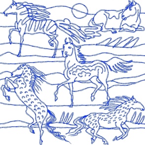 Horses with design