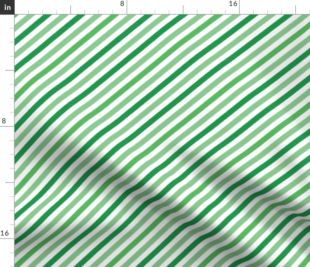 S / Green Diagonal Stripes St. Patrick's Day Coordinate