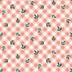 Checkered Little Leaves in peach