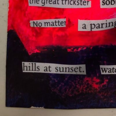 Hills at Sunset: Collage Poetry
