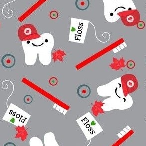 Dental Day! Red Caps, Teeth / 