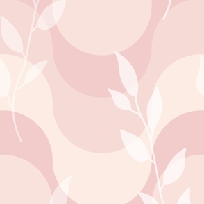 XL / Rolling Hills - Soft Pink - Geometric - Retro - Vintage - Pastel Colors - Monochromatic - Waves - Curves - Wallpaper - Warm Minimalist - Three Dimensional - Movement