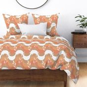 Large / Rolling Hills - Browns and Terracotta - Geometric - 1970s Retro - Vintage - Waves - Curves - Wallpaper - Warm Minimalist - Three Dimensional - Movement
