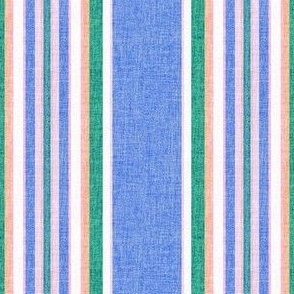 Maggie Vertical stripe Blue pink green MEDIUM SCALE