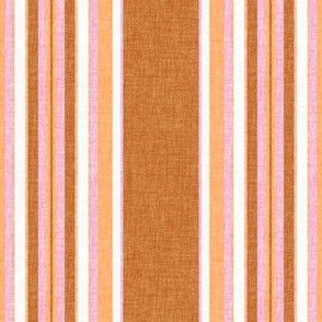 Maggie Vertical stripe Golden pink peach MEDIUM SCALE