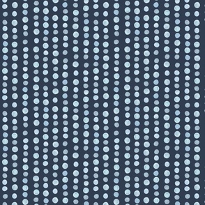 Circles / Bubbles/ Stripes / Blobs in Watercolor - Navy Blue - Small Scale