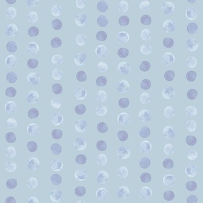 Circles / Bubbles/ Stripes / Blobs in Watercolor - Light Blue - Medium Scale