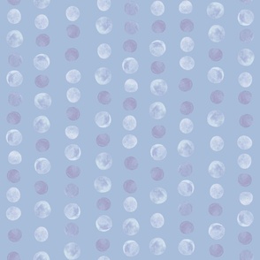 Circles / Bubbles/ Stripes / Blobs in Watercolor - Lilac Blue - Medium Scale