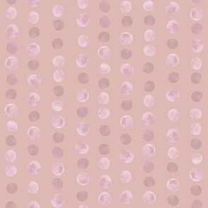 Circles / Bubbles/ Stripes / Blobs in Watercolor - Cavern Pink - Medium Scale