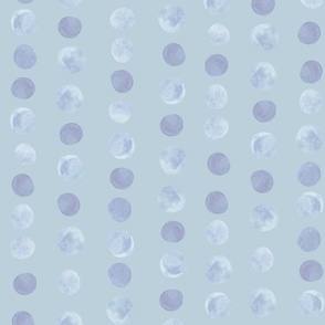 Circles / Bubbles/ Stripes / Blobs in Watercolor - Light Blue - Large Scale