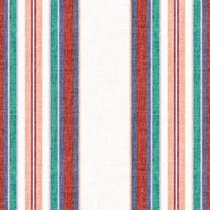 Maggie Vertical Stripe Spring rainbow mix pink red blue green MEDIUM SCALE