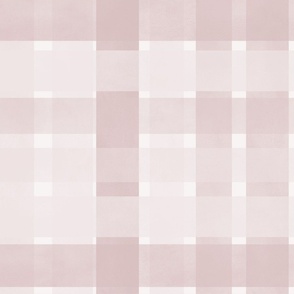 Dusty Pink Asymmetric Plaid Checks - Modern Grid Blender Print