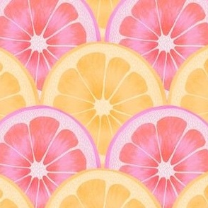 Pink & Yellow Lemon Grapefruit Scallop Delight