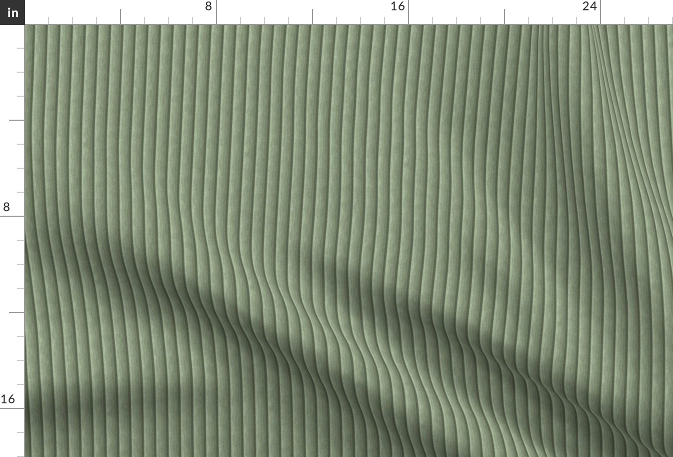 Corduroy Rib velvet Faux texture Green